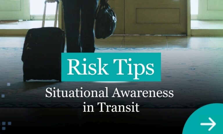 Risk Tips for Situational Awareness in Transit